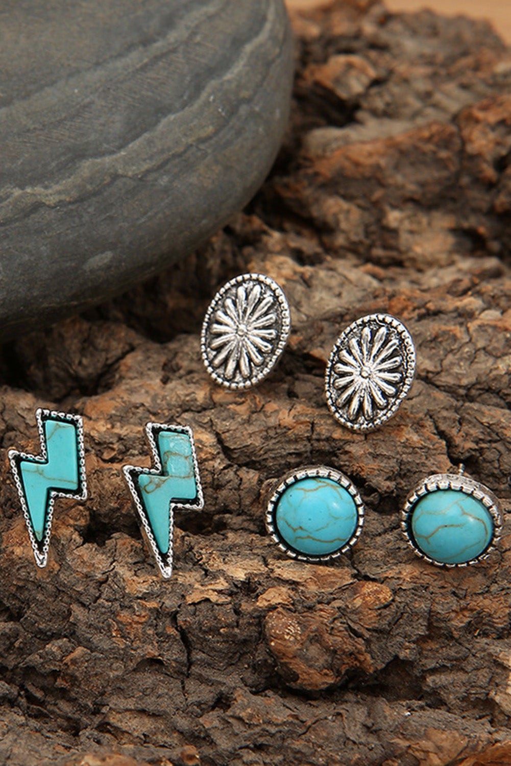 Turquoise Stud Earring Set