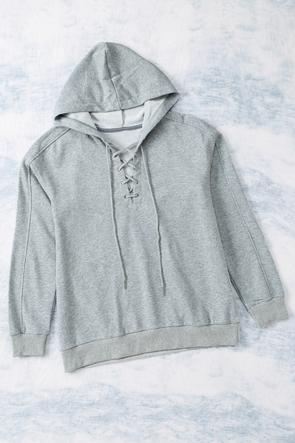 Lace Up Long Sleeve Hoodie