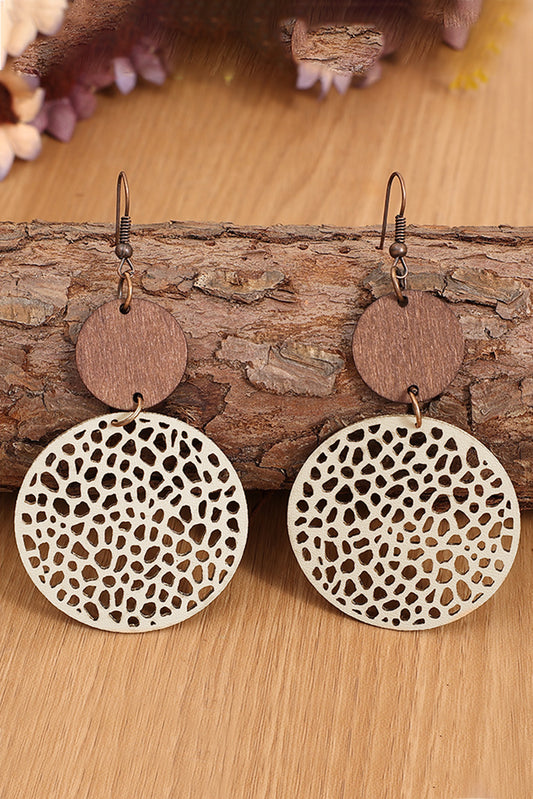 Hollow Out Leather Drop Earrings