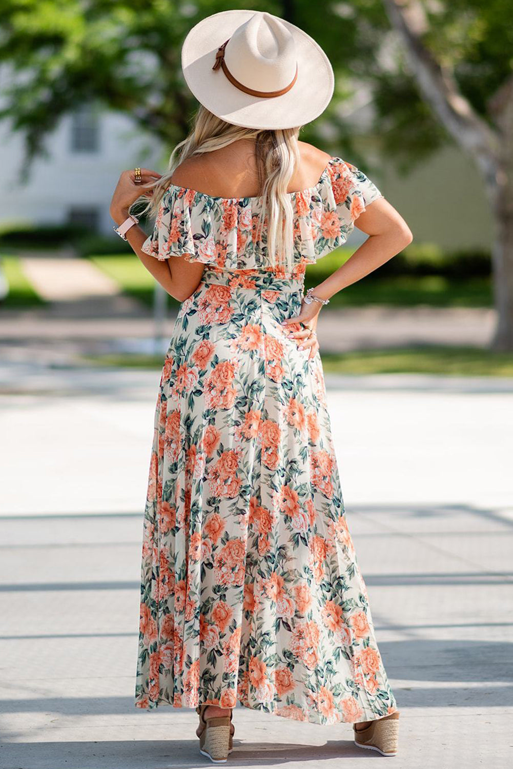 Floral Ruffle Maxi Dress