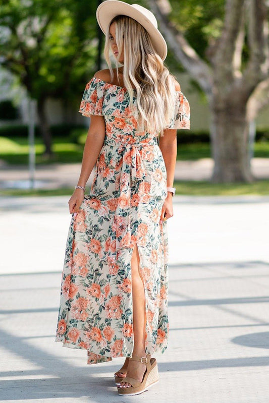 Floral Ruffle Maxi Dress